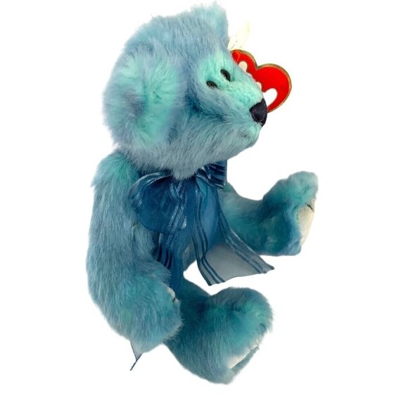 TY Beanie Babies Azure The Blue Bear Attic Treasures Collection 1993 With Tag - Picture 7 of 8